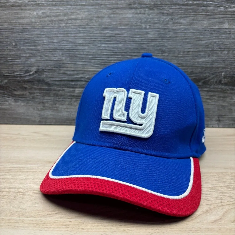 New‎ York Giants Hat Cap Flex Fit Blue Red NFL Football M/L New Era NY